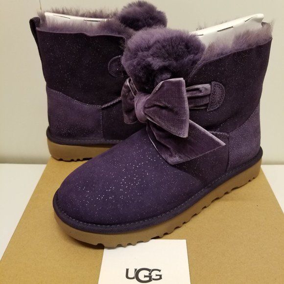UGG WOMEN'S TWINKLE BOW MINI BOOT SIZE 6 - Picture 5 of 7